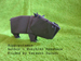 Photo Origami Hippopotamus, Author : Fumiaki Kawahata, Folded by Tatsuto Suzuki
